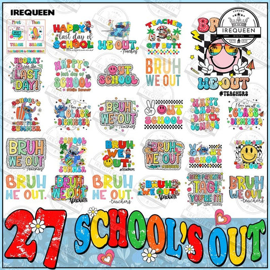 25+ Happy Last Day Of School Png Bundle, Teacher Png, Cartoon End Of School Png, Bruh We Out Png, Teacher Life Png, Digital File