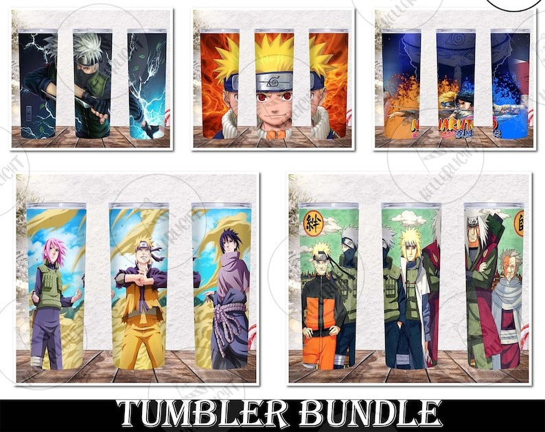 25+ Naruto Tumbler Bundle, Bundle Digital Design, Tumbler 20oz Skinny Sublimation, Instant Download