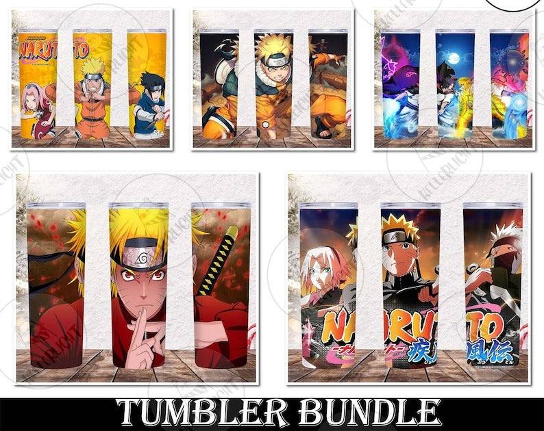 25+ Naruto Tumbler Bundle, Bundle Digital Design, Tumbler 20oz Skinny Sublimation, Instant Download