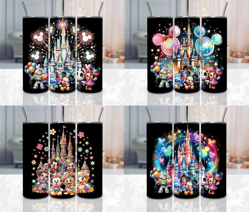 26 Designs Cartoon Movie Character 20oz Skinny Tumbler Sublimation, Cartoon Bundle Tumbler Wrap Png, Bundle PNG Instant Digital Download