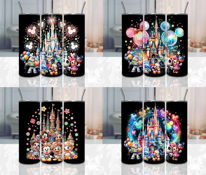 26 Designs Cartoon Movie Character 20oz Skinny Tumbler Sublimation, Cartoon Bundle Tumbler Wrap Png, Bundle PNG Instant Digital Download