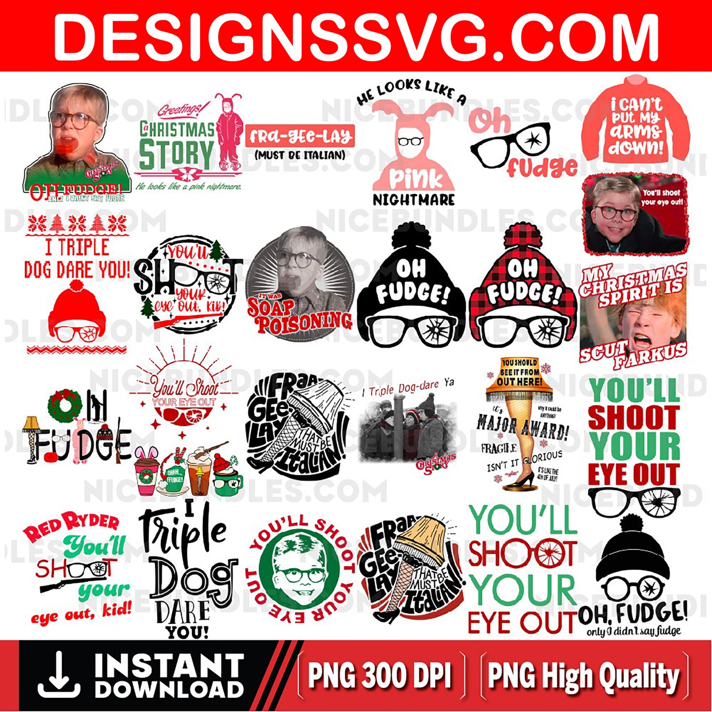 26+ Christmas Story Png Bundle, Christmas Movie Png Bundle, Funny Christmas Png, Funny Sayings Png, Instant Download