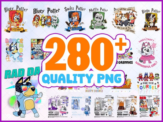 280+ Blue Dog Png Mega Bundle, Blue Dog Birthday Png Sublimation, Blue Dog Family Png, Blueyy Family Bundle, Blueyy and Bingoo, Digital File