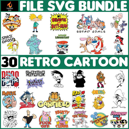 30-File-Retro-Cartoon-Bundle-Svg