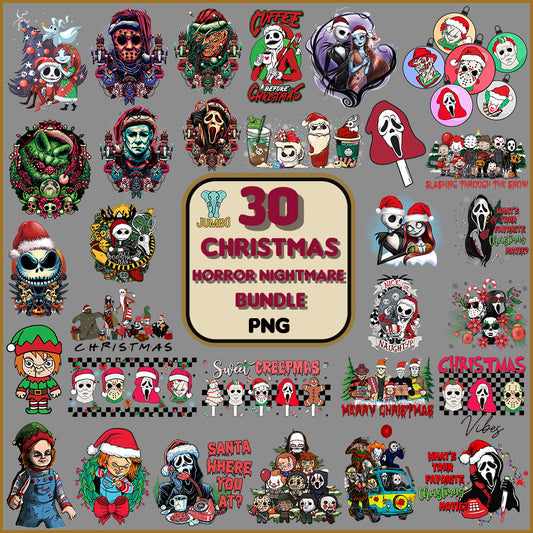 30ChristmasHorrorNightmareMoviePngBundle