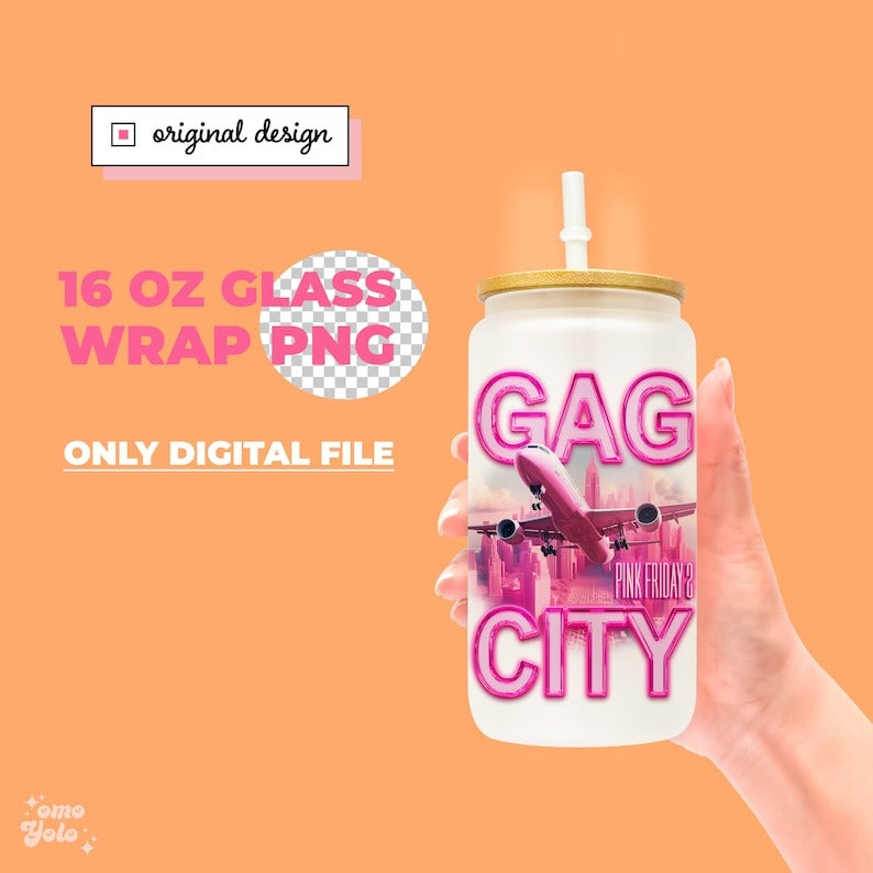 30 GAG City Nicki Minaj 16 Oz UvDtf Can Glass Wrap Png Bundle, Queen Rap Libbey Coffee Cup as Fans gifts Digital Download, Commercial Use