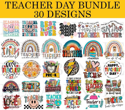 30 Teacher Mega Bundle PNG, Teacher Sublimation design, Teaher Png Bundle, Last Day of School png Bundle, Kids Png Bundle, Digital download,