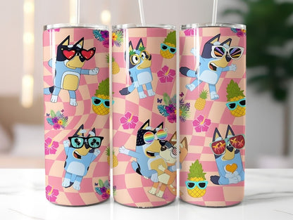 30+ Blue Dog Tumbler Wrap Bundle, Skinny Tumbler Design, Cartoon Bundle Png, 20oz Tumbler Wrap, Sublimation Tumbler PNG, Kids Tumbler