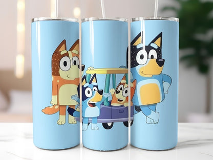 30+ Blue Dog Tumbler Wrap Bundle, Skinny Tumbler Design, Cartoon Bundle Png, 20oz Tumbler Wrap, Sublimation Tumbler PNG, Kids Tumbler