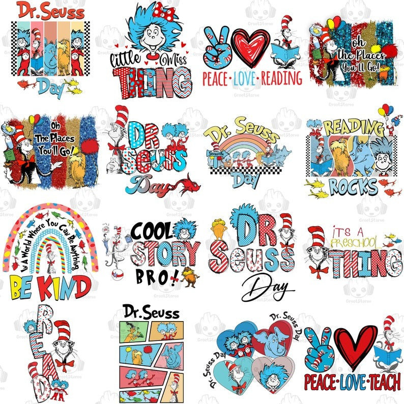 30+ Cartoon Movie Png Bundle, Little Miss Thing Png, Read Love America Png, Teacher Life Png, Oh The Place You Will Go, Digital Download.1