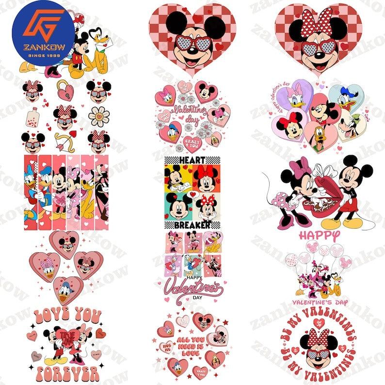 30+ Cartoon Valentine Png Bundle, Valentine Mouse Story Png Bundle, Be My Valentine Png, Mouse And Friend Character Movie Png