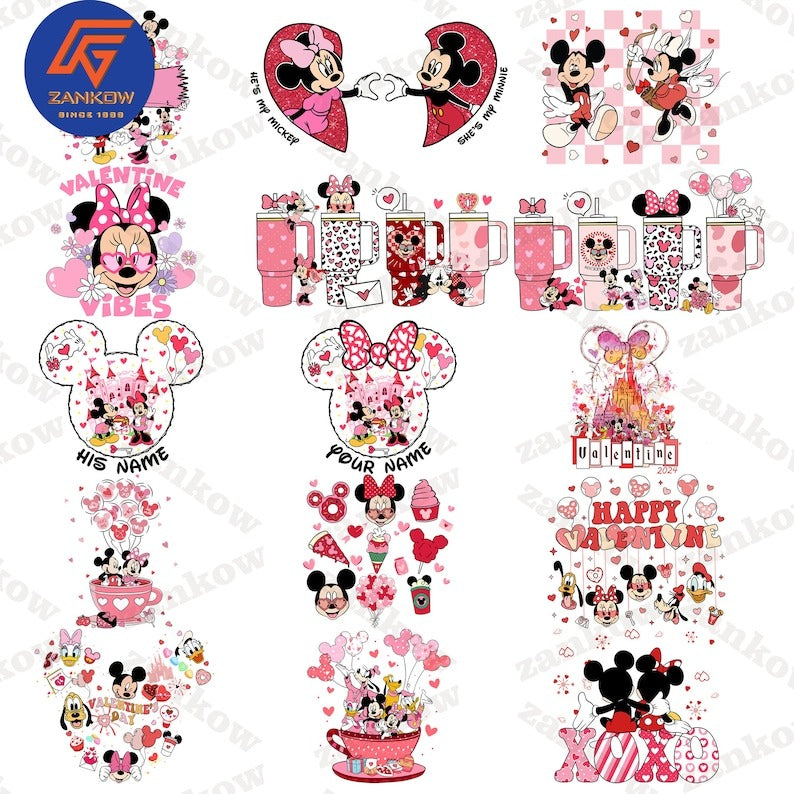 30+ Cartoon Valentine Png Bundle, Valentine Mouse Story Png Bundle, Be My Valentine Png, Mouse And Friend Character Movie Png