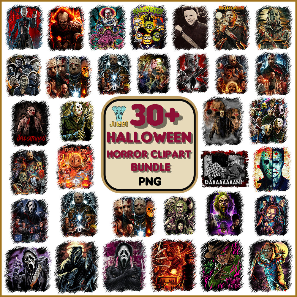 30_HorrorPngClipartDesignPngBundle