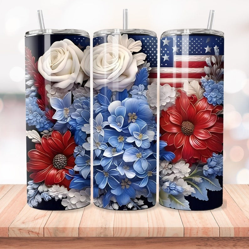 30+ Patriotic Tumbler PNG Bundle, 4th of July Tumbler Wrap Sublimation, USA Independence Day Designs Sublimation Tumbler Big Bundle