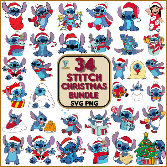 34StitchChristmasSvgBundle