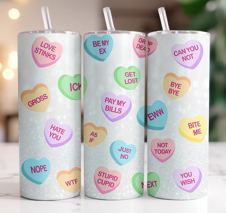 35 Valentine Tumbler Wrap Bundle, Valentine 20oz Skinny Tumbler Designs, Valentine Sublimation Designs, Valentines Day Tumbler Wrap - PNG