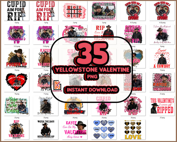 35+Yellowstone Valentine png, Valentine Png, Yellowstone bundle Png Digital Dowload, Dutton Ranch, Rip Png, Yellowstone Png Instant Dowload