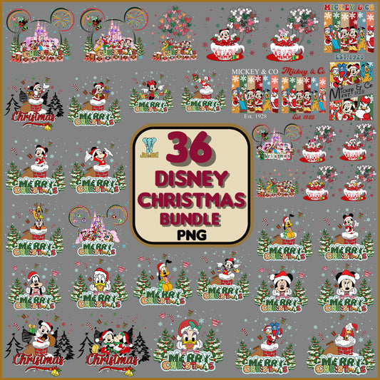 36DisneyChristmasPngBundle