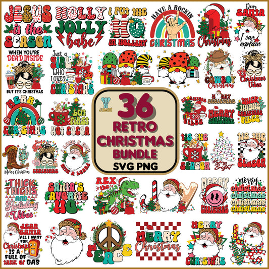 36RetroChristmasSvgBundle