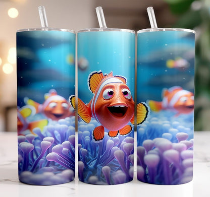 3D All Styles Cartoon 20oz Skinny Tumbler Bundle Design, 3D Floral Movie Tumbler Bundle, Cartoon Tumbler Design PNG,Instant Download