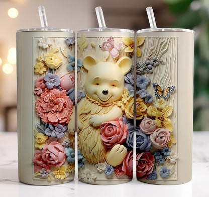 3D All Styles Cartoon 20oz Skinny Tumbler Bundle Design, 3D Floral Movie Tumbler Bundle, Cartoon Tumbler Design PNG,Instant Download