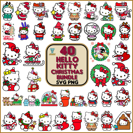 40HelloKittyChristmasSvgBundle