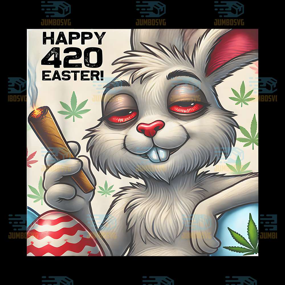 420-Easter-Bunny-Weed-Smoking-Rabbit-Cannabis-Png