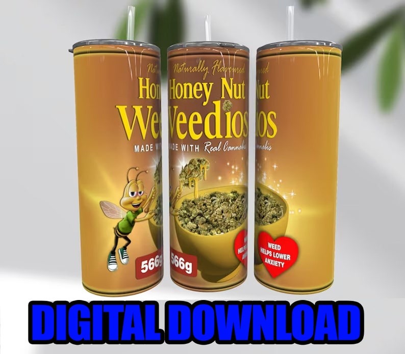 420 Weed Cereal Bundle, Funny 20oz Weed Tumbler Wrap, Stoner Tumbler, Marijuana Weed 9PNG, Seamless Design For Sublimation, Instant Download