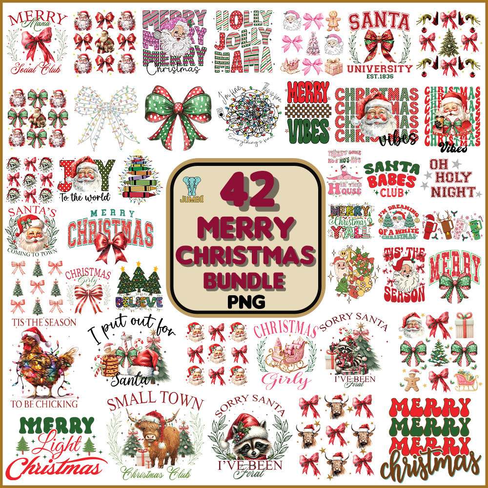 42MerryChristmasPngBundle