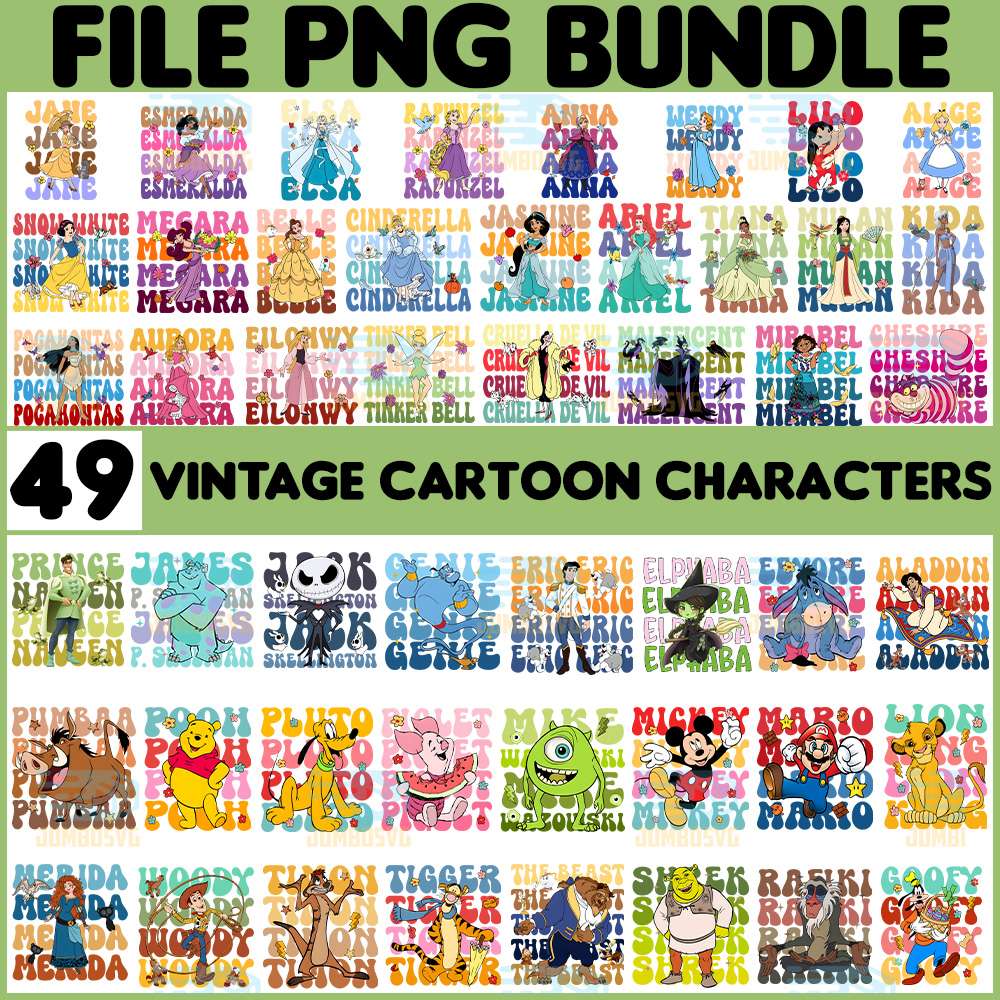 49-File-Vintage-Cartoon-Characters-Png-Bundle