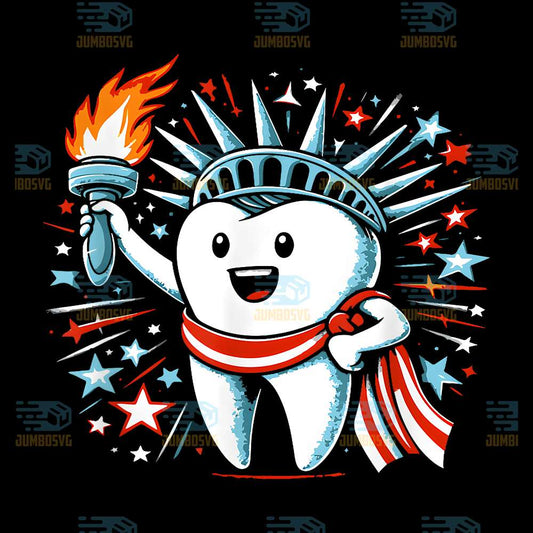 4th-Of-July-American-Dentist-Png