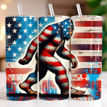 4th of July Tumbler Wrap Bundle, 20 oz Skinny Tumbler Sublimation Designs, American Flag Sunflowers Patriotic Tumbler PNG Download