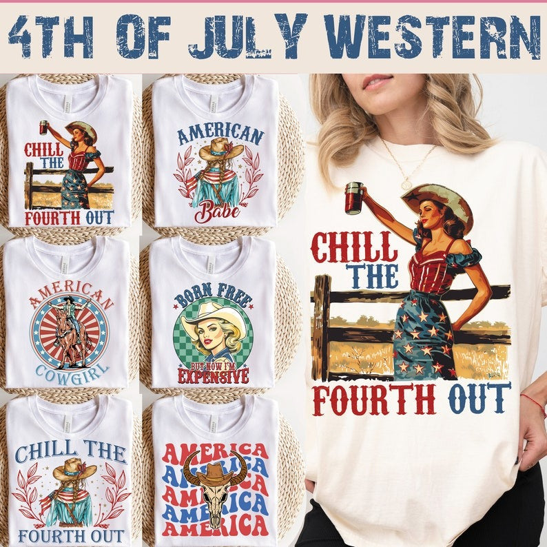 4th of july Bundle, Western 4th Of july Png, American Mama Babe, Patriotic png, Fourth of july Sublimation Bundle, Freedom png, USA png