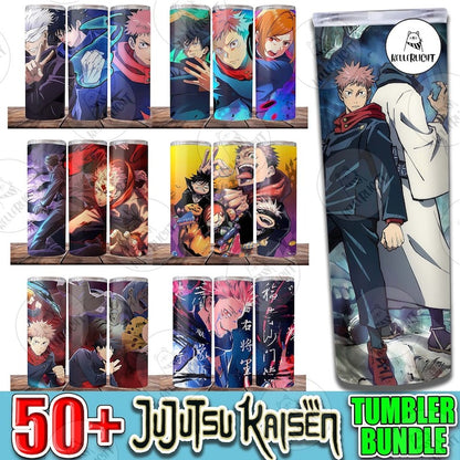 50+ Anime Tumbler Bundle, Jujutsu Anime Bundle Digital Design, Jujutsu Gojo Tumbler 20oz Skinny Sublimation, Instant Download