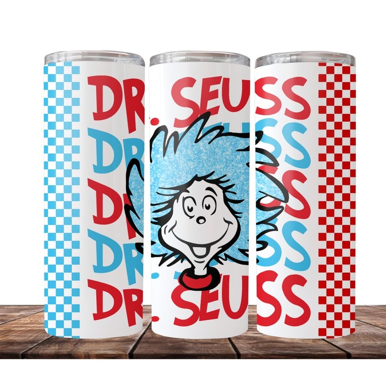 50+ Funny Dr Seuss Sublimation Tumbler Bundle, Cartoon Character 20oz Skinny Tumbler, Cat In The Hat Tumbler Wrap, Digital Download