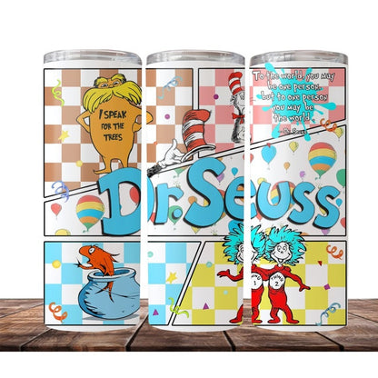 50+ Funny Dr Seuss Sublimation Tumbler Bundle, Cartoon Character 20oz Skinny Tumbler, Cat In The Hat Tumbler Wrap, Digital Download