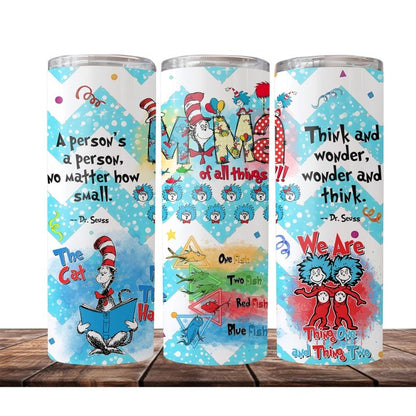 50+ Funny Dr Seuss Sublimation Tumbler Bundle, Cartoon Character 20oz Skinny Tumbler, Cat In The Hat Tumbler Wrap, Digital Download