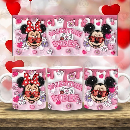 50+ Inflated Valentine Cartoon 11oz Mug Wrap Bundle, Valentine Lover Mug Wrap Design, Valentine’s Day 11oz Mug Wrap, Digital Download