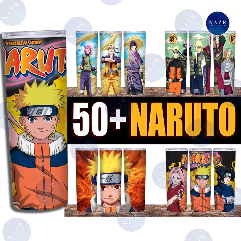 50+ Naruto Tumbler Bundle, Bundle Digital Design, Tumbler 20oz Skinny Sublimation, PNG Instant Download