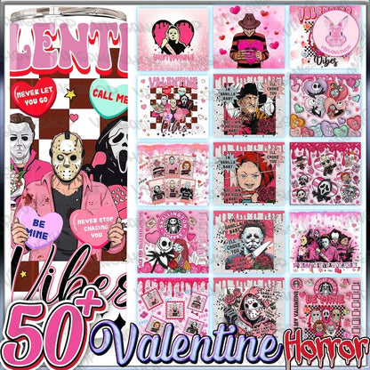 50+ Valentine Killers 20oz Tumbler Design Png Bundle, Valentine Horror Movie I’m Vanilla Baby Tumbler Killer Skinny Png, Instant Download