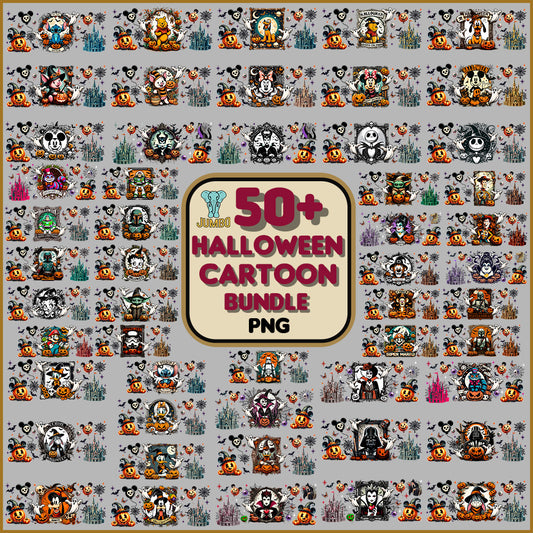 52HalloweenCartoonPngBundle