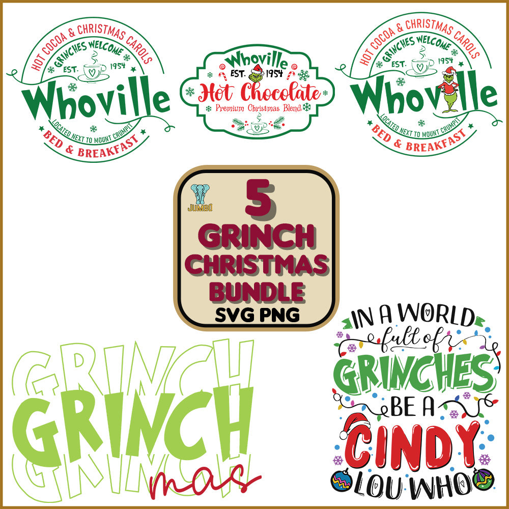 5GrinchChristmasSvgBundle