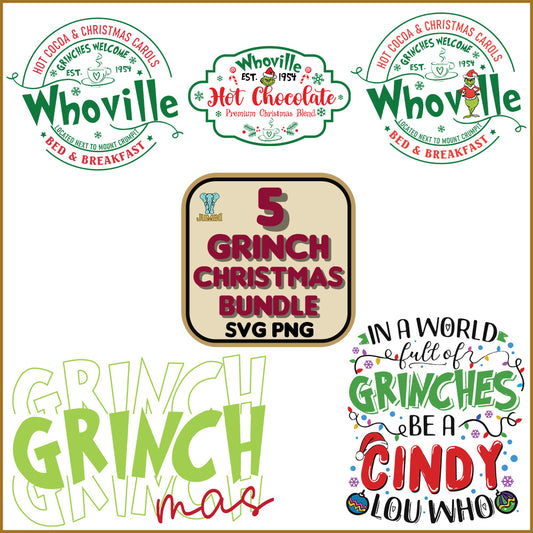 5GrinchChristmasSvgBundle