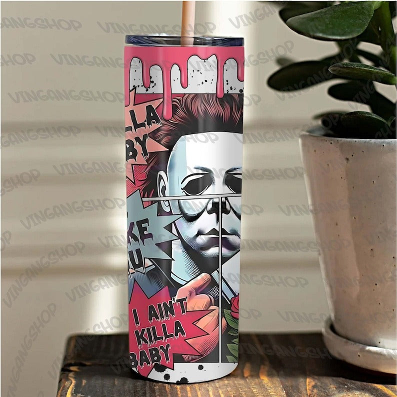 5 Valentine Horror Friends Skinny Tumbler Design, Valentine Nightmares Skinny Tumbler 20oz Design, Happy Valentine Day, Instant Download