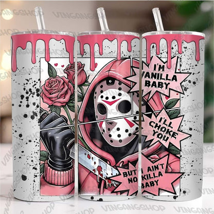 5 Valentine Horror Friends Skinny Tumbler Design, Valentine Nightmares Skinny Tumbler 20oz Design, Happy Valentine Day, Instant Download