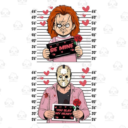 5 Valentine Horror Killers Png Bundle, Valentine Killer Love Png Bundle, Be My Valentine Png, Killer Character Movie Love Png, Digital File.1