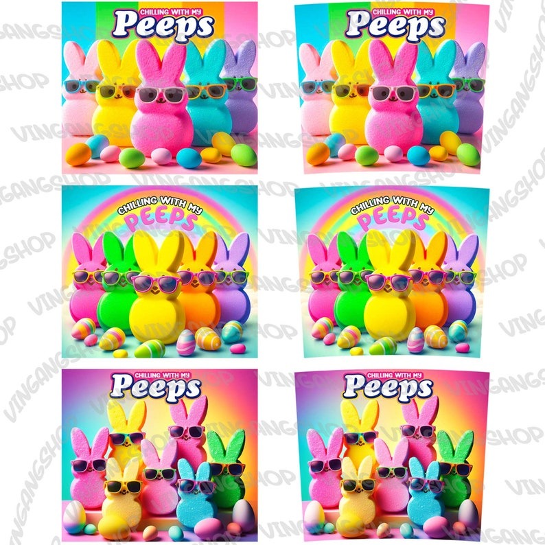 5+ Chilling With My Peeps Tumbler Wrap, Funny Easter Bunny 20oz Skinny Tumbler Sublimation Design Png, Cute Happy Easter, Instant Download