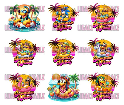 60+ Designs Cartoon Summer Bundle PNG, Cartoon PNG, Summer 2024 PNG Sublimation, Beach Summer Png, Clipart, Digital Download