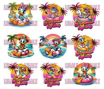 60+ Designs Cartoon Summer Bundle PNG, Cartoon PNG, Summer 2024 PNG Sublimation, Beach Summer Png, Clipart, Digital Download