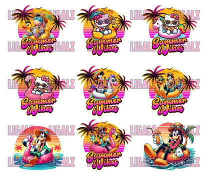 60+ Designs Cartoon Summer Bundle PNG, Cartoon PNG, Summer 2024 PNG Sublimation, Beach Summer Png, Clipart, Digital Download